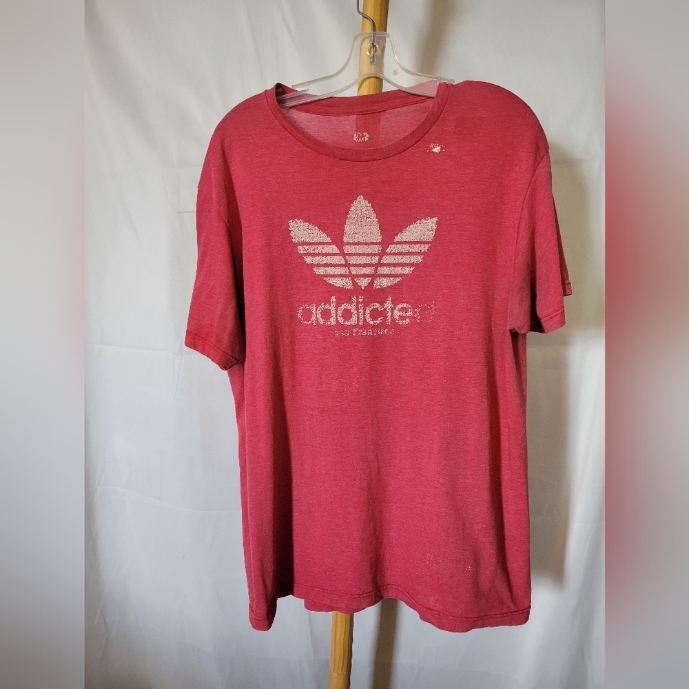 Addicted San Francisco Parody red Tshirt Faded Red Medium